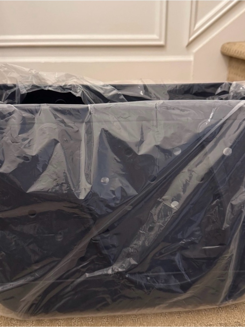 New- Bogg Bag Navy Blue Plastic Storage Bin